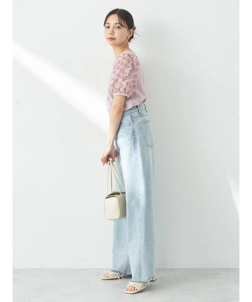 earth music&ecology（アースミュージックアンドエコロジー）の「リボンスリーブプルオーバー（Tシャツ/カットソー・レディース・グレイッシュブルー/アイボリー/ブラック/ピンク・S/M）」の16枚目の写真