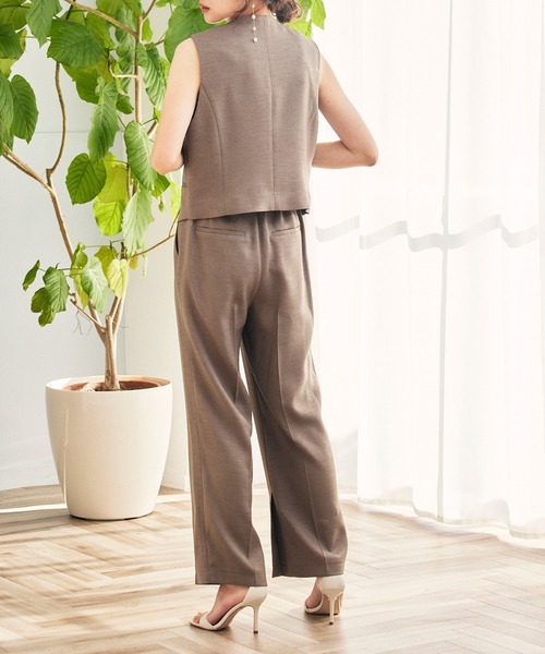 未使用品♪ cen. パイピング　リネンライク　ベスト　ジレ ANGIE ベスト ジレ リネンライク / レディース : ZOZOTOWN Yahoo