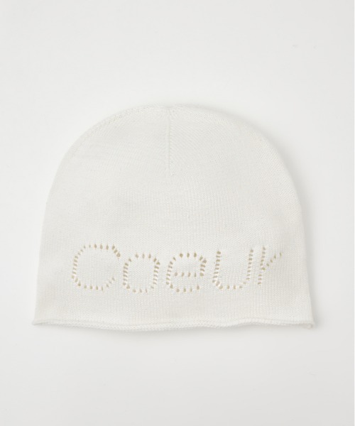 SLY（スライ）の「EYELET SUMMER BEANIE アイレット サマー ビーニー（ニットキャップ/ビーニー・レディース・杢グレー/ブラック/ホワイト・FREE）」の7枚目の写真