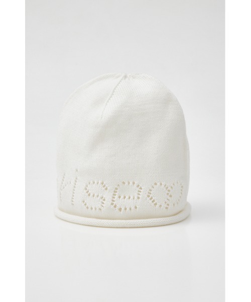SLY（スライ）の「EYELET SUMMER BEANIE アイレット サマー ビーニー（ニットキャップ/ビーニー・レディース・杢グレー/ブラック/ホワイト・FREE）」の9枚目の写真