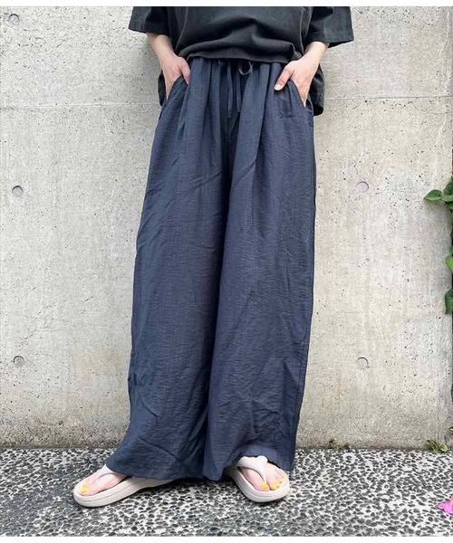 anap mimpi(アナップミンピ)の「リラックス ユッタリ ワイドパンツ(その他パンツ・レディース・オレンジ/ネイビー/ターコイズブルー・FREE)」の2枚目の写真