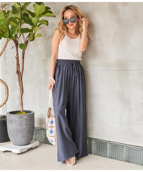 anap mimpi(アナップミンピ)の「リラックス ユッタリ ワイドパンツ(その他パンツ・レディース・オレンジ/ネイビー/ターコイズブルー・FREE)」の7枚目の写真