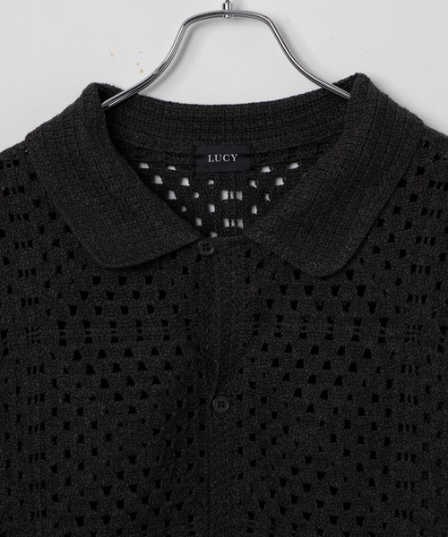 LUCY（ルーシー）の「LUCY/クロシェラインニットシャツ（シャツ/ブラウス・メンズ・ダークグレー/ライトグレー・LARGE/MEDIUM）」の19枚目の写真
