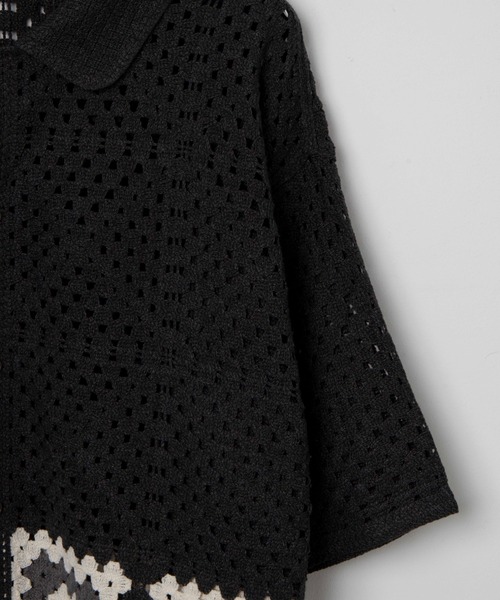 LUCY（ルーシー）の「LUCY/クロシェラインニットシャツ（シャツ/ブラウス・メンズ・ダークグレー/ライトグレー・LARGE/MEDIUM）」の20枚目の写真