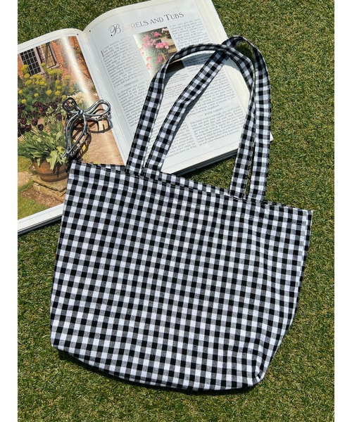 WC（ダブル シー）の「ギンガムチェックトートバッグ（トートバッグ・レディース・ブラック/ピンク/ブルー・FREE）」の15枚目の写真