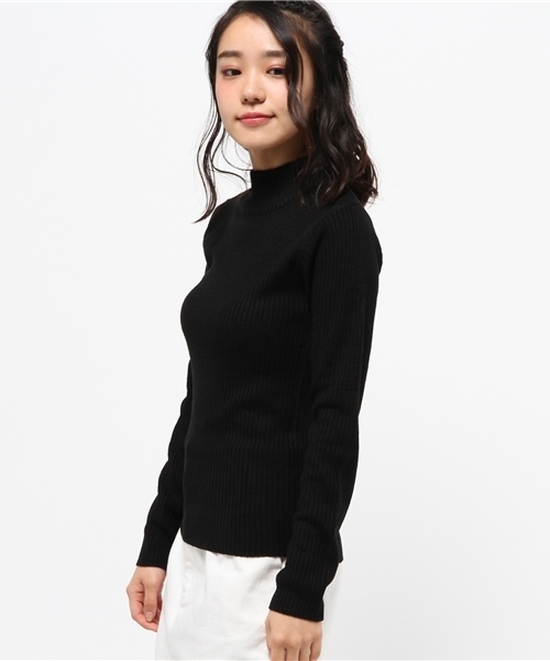 WEGO（ウィゴー）の「WEGO/リブハイネックニット（ニット/セーター・レディース・ネイビー/イエロー系その他/ライトパープル/ホワイト系その他/杢グレー/ブラック/サックスブルー/ワイン/カーキ/オフホワイト・FREE）」の14枚目の写真