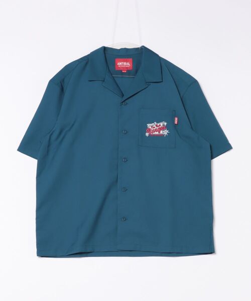 ANTIBAL（アンティバル）の「【ANTIBAL】刺繍ボーリングシャツ（シャツ/ブラウス・メンズ・ブラック/ベージュ/ブルー・2/3）」の7枚目の写真