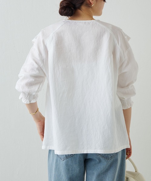 BEARDSLEY（ビアズリー）の「三角襟刺繍ブラウス（シャツ/ブラウス）」 - WEAR
