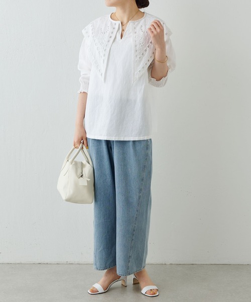 BEARDSLEY（ビアズリー）の「三角襟刺繍ブラウス（シャツ/ブラウス）」 - WEAR