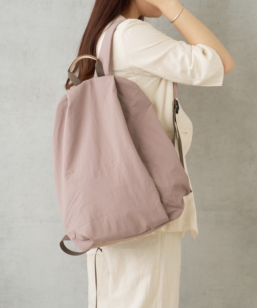 EARTH MADE（アースメイド）の「LIGHT NYLON RUCK（バックパック/リュック・レディース・ベージュ/ブラック/グレー・0）」の3枚目の写真