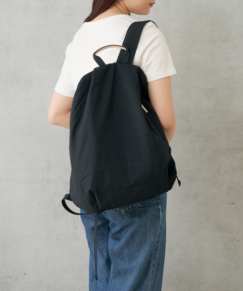 EARTH MADE（アースメイド）の「LIGHT NYLON RUCK（バックパック/リュック・レディース・ベージュ/ブラック/グレー・0）」の13枚目の写真
