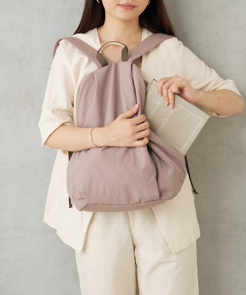 EARTH MADE（アースメイド）の「LIGHT NYLON RUCK（バックパック/リュック・レディース・ベージュ/ブラック/グレー・0）」の16枚目の写真