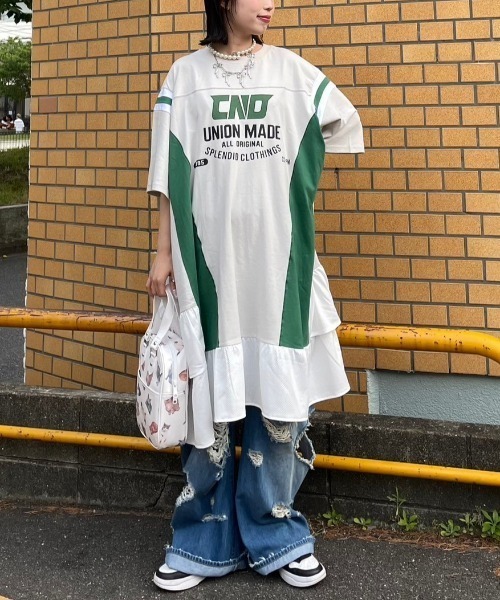 Candy Stripper（キャンディストリッパー）の「CND MESH SWTCHED ワンピース（ワンピース・レディース・ブラック/ヘザーグレー/ライトグレー・2）」の2枚目の写真