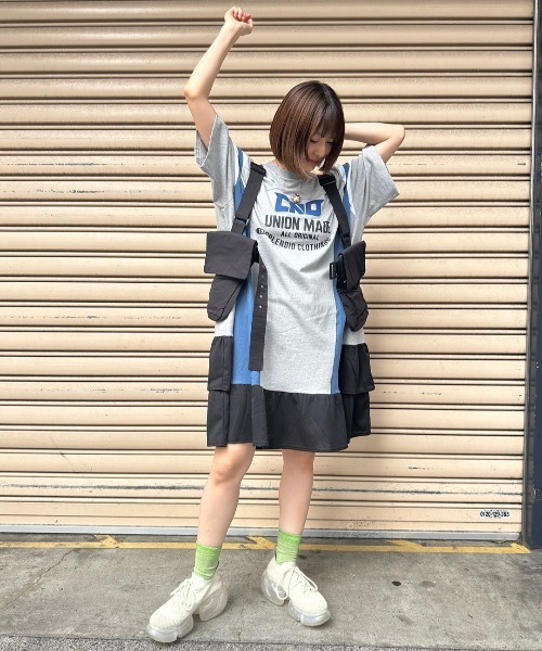 Candy Stripper（キャンディストリッパー）の「CND MESH SWTCHED ワンピース（ワンピース・レディース・ブラック/ヘザーグレー/ライトグレー・2）」の12枚目の写真