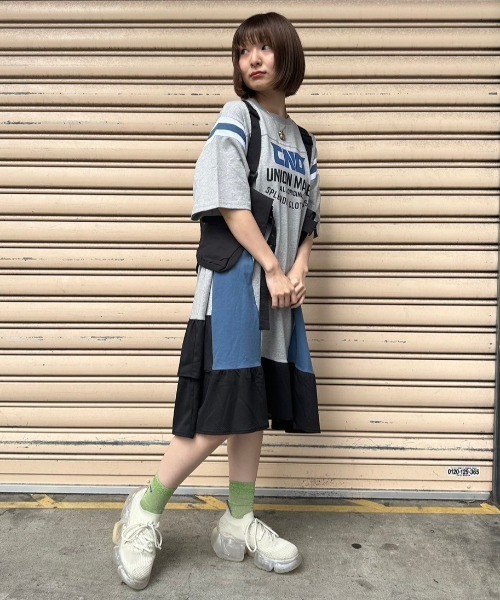 Candy Stripper（キャンディストリッパー）の「CND MESH SWTCHED ワンピース（ワンピース・レディース・ブラック/ヘザーグレー/ライトグレー・2）」の11枚目の写真