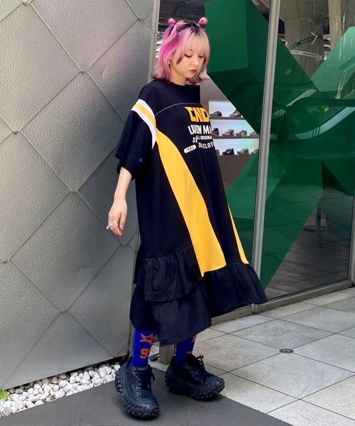 Candy Stripper（キャンディストリッパー）の「CND MESH SWTCHED ワンピース（ワンピース・レディース・ブラック/ヘザーグレー/ライトグレー・2）」の5枚目の写真