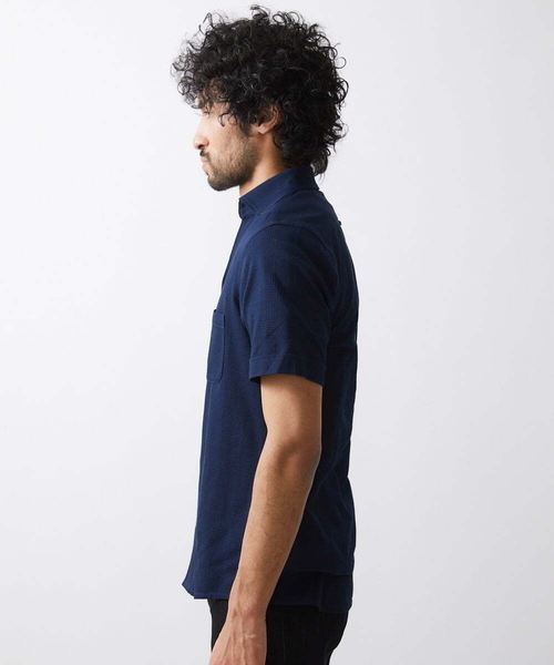 MICHEL KLEIN HOMME (ミッシェルクランオム)の「グレンチェック柄半袖シャツ(シャツ/ブラウス・メンズ・ホワイト/ネイビー・MEDIUM/LARGE/X-LARGE)」の6枚目の写真