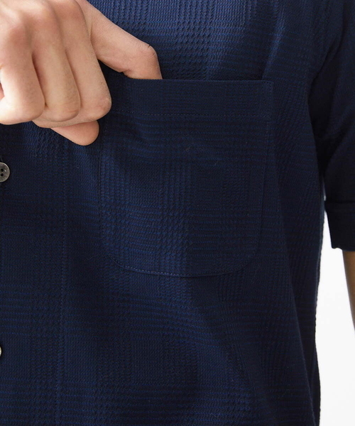 MICHEL KLEIN HOMME (ミッシェルクランオム)の「グレンチェック柄半袖シャツ(シャツ/ブラウス・メンズ・ホワイト/ネイビー・MEDIUM/LARGE/X-LARGE)」の11枚目の写真