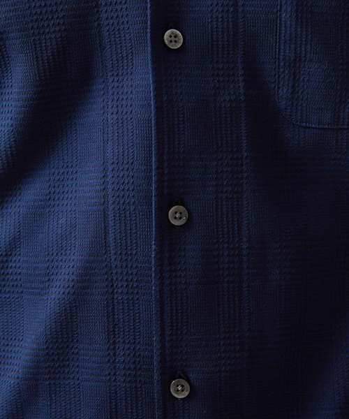 MICHEL KLEIN HOMME (ミッシェルクランオム)の「グレンチェック柄半袖シャツ(シャツ/ブラウス・メンズ・ホワイト/ネイビー・MEDIUM/LARGE/X-LARGE)」の12枚目の写真