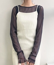 STYLEBLOCK | 柄シアートップス(Tシャツ/カットソー)