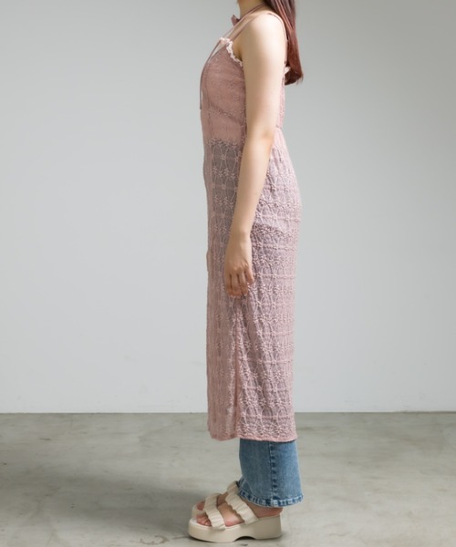 OLIVE des OLIVE（オリーブデオリーブ）の「チョーカー付きレースキャミワンピース　1041090240（ワンピース・レディース・オフホワイト/ブラック/ピンクベージュ・FREE）」の11枚目の写真