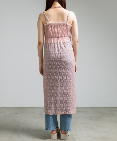 OLIVE des OLIVE（オリーブデオリーブ）の「チョーカー付きレースキャミワンピース　1041090240（ワンピース・レディース・オフホワイト/ブラック/ピンクベージュ・FREE）」の10枚目の写真