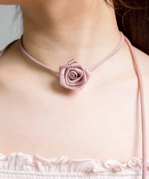 OLIVE des OLIVE（オリーブデオリーブ）の「チョーカー付きレースキャミワンピース　1041090240（ワンピース・レディース・オフホワイト/ブラック/ピンクベージュ・FREE）」の7枚目の写真