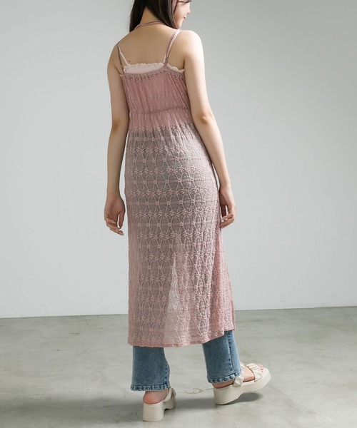 OLIVE des OLIVE（オリーブデオリーブ）の「チョーカー付きレースキャミワンピース　1041090240（ワンピース・レディース・オフホワイト/ブラック/ピンクベージュ・FREE）」の13枚目の写真