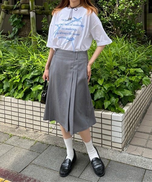 kutir(クティール)の「アソートリボンロゴTシャツ(Tシャツ/カットソー・レディース・レッド/レッド系その他/ブルー系その他/ライトブルー/チャコールグレー/ブラック系その他・FREE)」の19枚目の写真