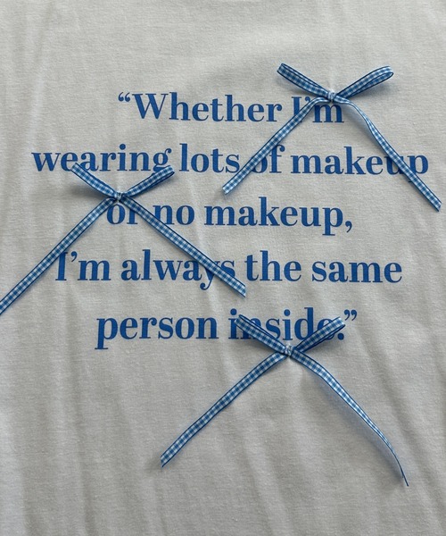 kutir(クティール)の「アソートリボンロゴTシャツ(Tシャツ/カットソー・レディース・レッド/レッド系その他/ブルー系その他/ライトブルー/チャコールグレー/ブラック系その他・FREE)」の16枚目の写真