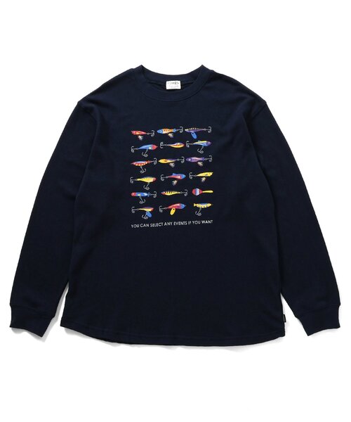 F.O.KIDS(エフオーキッズ)の「3色3柄長袖Tシャツ(オトナ)(Tシャツ/カットソー・メンズ・キナリ/ネイビー/ブラウン・LARGE/MEDIUM)」の1枚目の写真