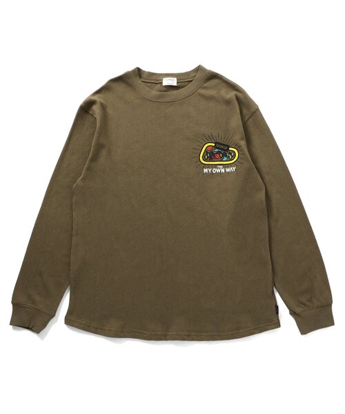 F.O.KIDS(エフオーキッズ)の「3色3柄長袖Tシャツ(オトナ)(Tシャツ/カットソー・メンズ・キナリ/ネイビー/ブラウン・LARGE/MEDIUM)」の3枚目の写真