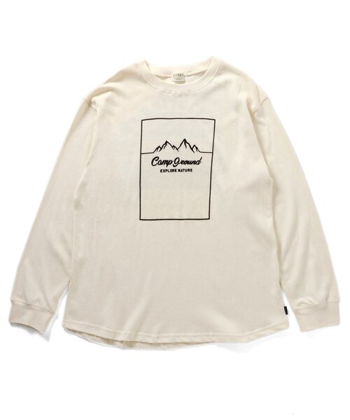 F.O.KIDS(エフオーキッズ)の「3色3柄長袖Tシャツ(オトナ)(Tシャツ/カットソー・メンズ・キナリ/ネイビー/ブラウン・LARGE/MEDIUM)」の2枚目の写真