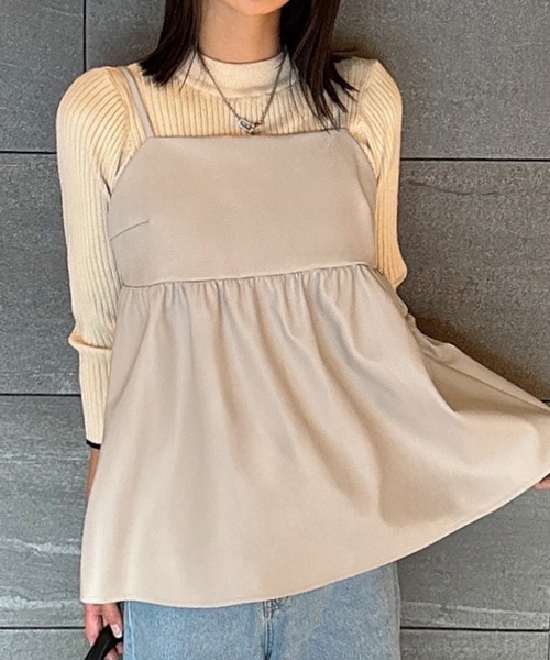 セール】PUレザービスチェ（キャミソール）｜JUNOAH（ジュノア）の