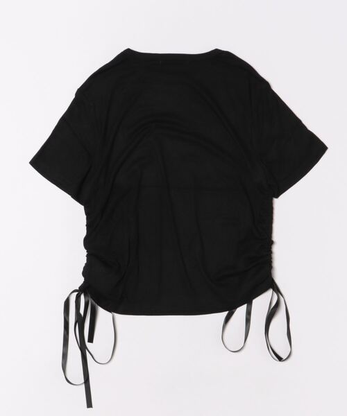 frunco(フランコ)の「【各サイト限定価格】リボンサイドドロストTシャツ(Tシャツ/カットソー・レディース・ブラック/グレー・FREE)」の3枚目の写真