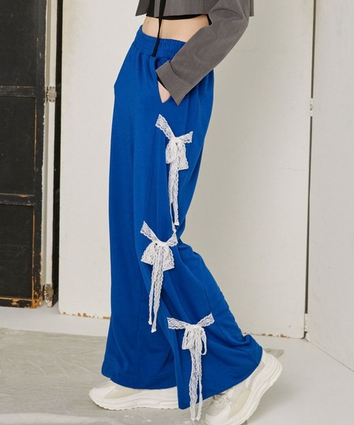 FOREVER 21（フォーエバー トゥエンティーワン）の「【2024FW】サイドリボンスウェットパンツ（スウェットパンツ・レディース・ブルー/グレー/ブラウン/ブラック・SMALL/MEDIUM）」の4枚目の写真