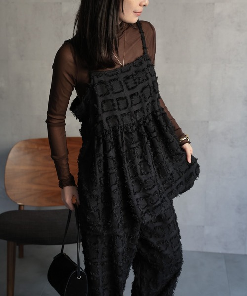 セール】【セットアップ対応】フリンジジャガードキャミソール《動画