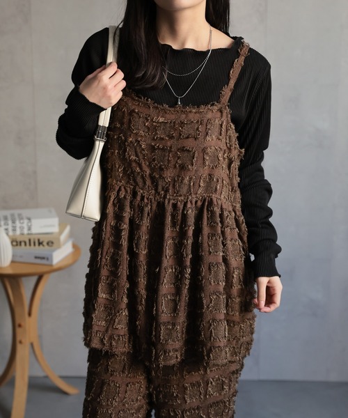 セール】【セットアップ対応】フリンジジャガードキャミソール《動画