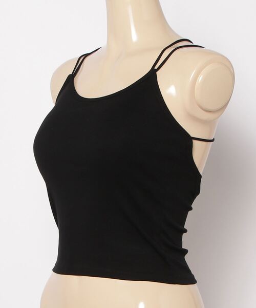 Y/lim(イリム)の「カップ付きバッククロスストラップキャミソール(キャミソール・レディース・ブラック/オフホワイト/グレー/ブラウン/ブラック系・FREE)」の7枚目の写真