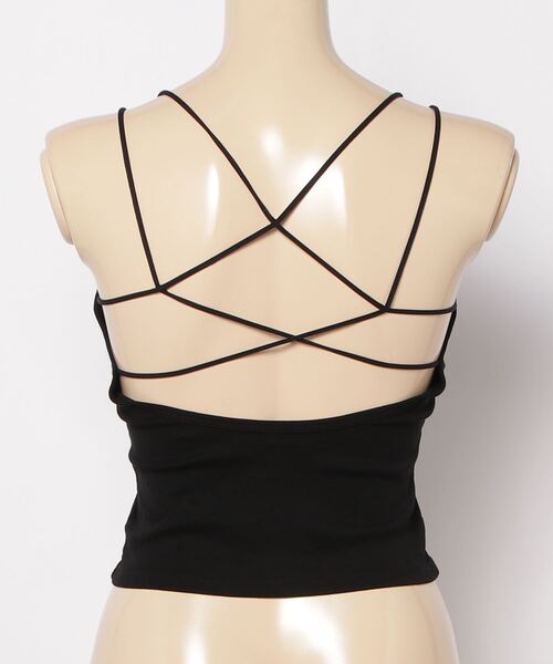 Y/lim(イリム)の「カップ付きバッククロスストラップキャミソール(キャミソール・レディース・ブラック/オフホワイト/グレー/ブラウン/ブラック系・FREE)」の6枚目の写真
