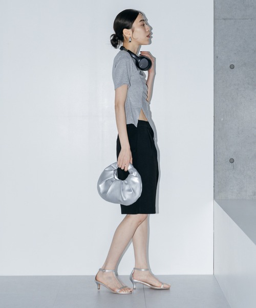 LIENCOEUR（リアンクール）の「アシンメトリーギャザーTシャツ（Tシャツ/カットソー・レディース・ホワイト/ブラック/グレー・FREE）」の17枚目の写真