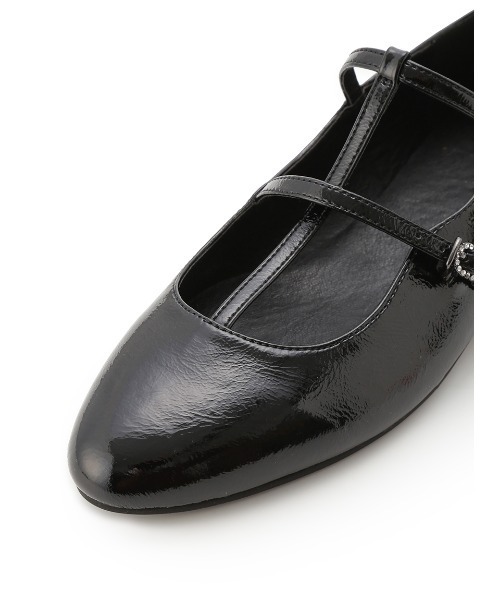 Mila Owen（ミラオーウェン）の「ビジューダブルストラップバレエシューズ（パンプス・レディース・ブラック・36/38/37）」の6枚目の写真