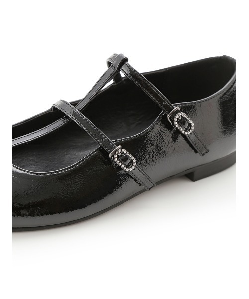 Mila Owen（ミラオーウェン）の「ビジューダブルストラップバレエシューズ（パンプス・レディース・ブラック・36/38/37）」の8枚目の写真