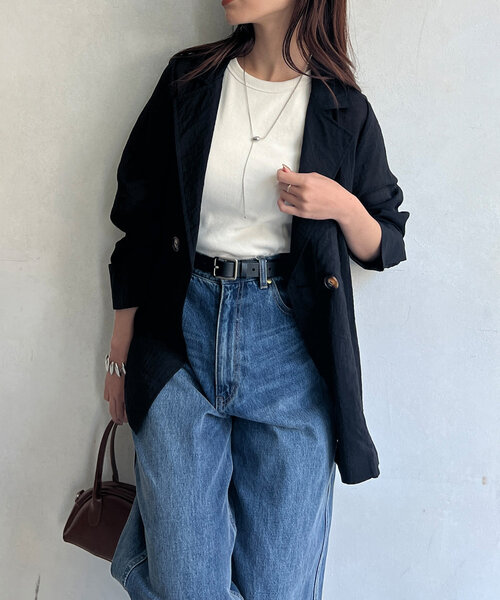 Chez toi（シェトワ）の「【ON/OFF使える】シアーテーラードジャケット（テーラードジャケット・レディース・ブラック/ベージュ/ライトベージュ・FREE）」の19枚目の写真