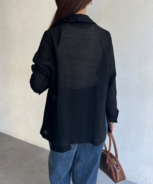 Chez toi（シェトワ）の「【ON/OFF使える】シアーテーラードジャケット（テーラードジャケット・レディース・ブラック/ベージュ/ライトベージュ・FREE）」の22枚目の写真