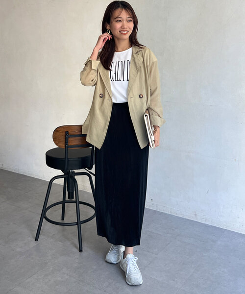 Chez toi（シェトワ）の「【ON/OFF使える】シアーテーラードジャケット（テーラードジャケット・レディース・ブラック/ベージュ/ライトベージュ・FREE）」の4枚目の写真