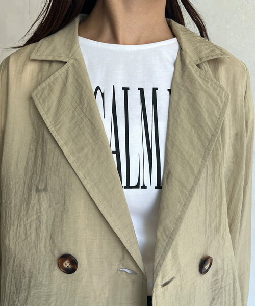 Chez toi（シェトワ）の「【ON/OFF使える】シアーテーラードジャケット（テーラードジャケット・レディース・ブラック/ベージュ/ライトベージュ・FREE）」の8枚目の写真