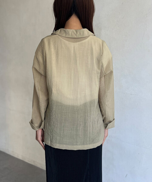 Chez toi（シェトワ）の「【ON/OFF使える】シアーテーラードジャケット（テーラードジャケット・レディース・ブラック/ベージュ/ライトベージュ・FREE）」の14枚目の写真