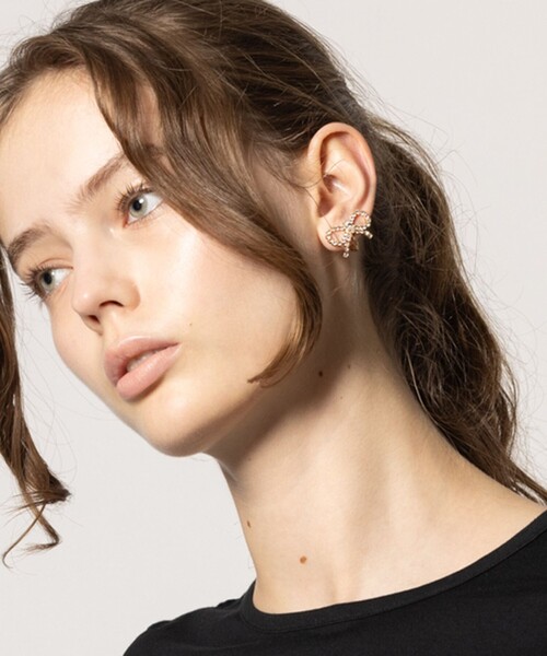 GLITTER RIBBON EARRINGS イヤリング（イヤリング）｜TOCCA