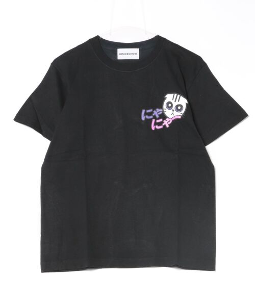 B.I.D.(ビーアイディー)の「《Grace Chow/グレース チョウ》Graphic/Design T(Tシャツ/カットソー・レディース・ブラック・SMALL/MEDIUM)」の1枚目の写真